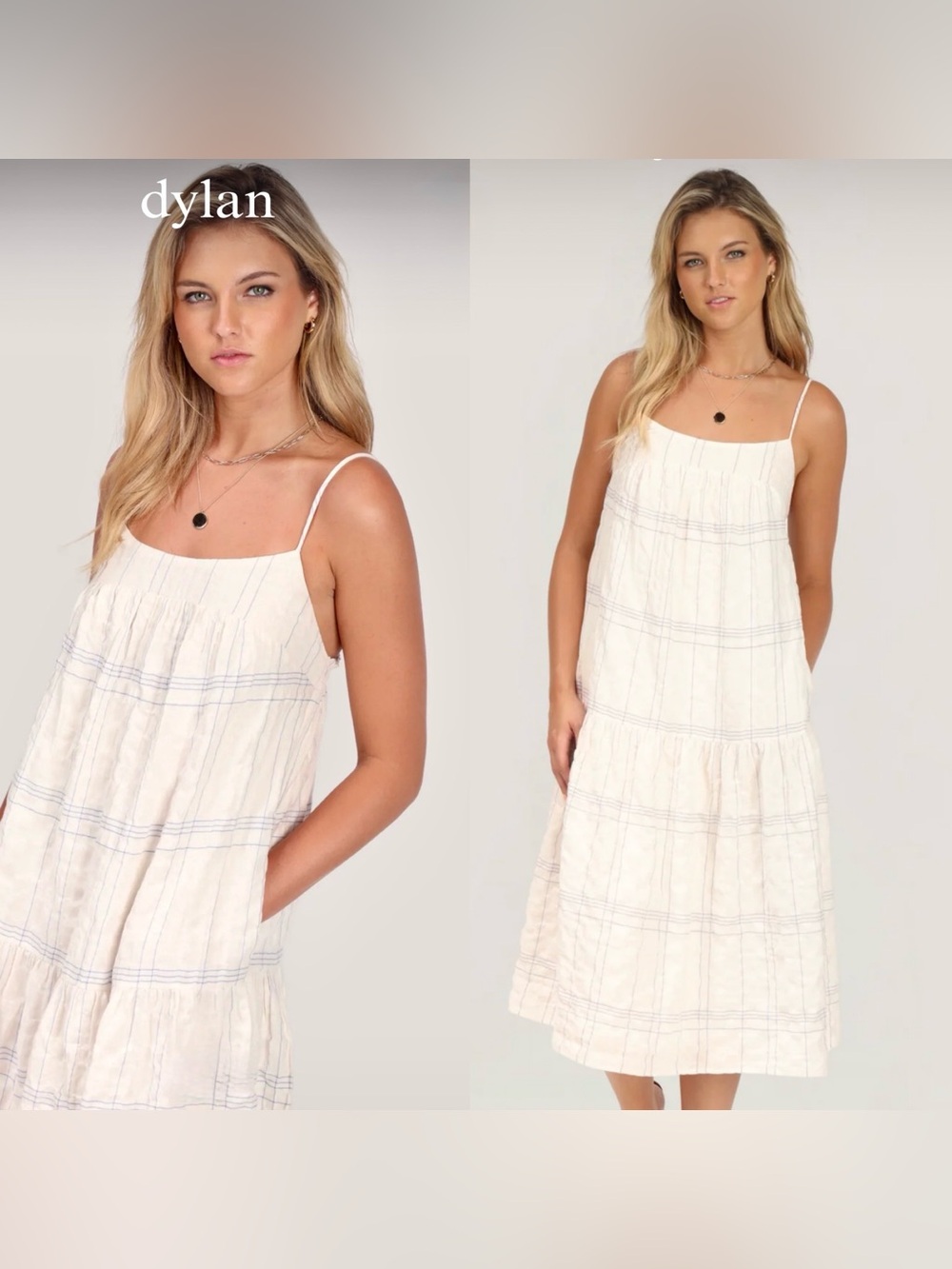 dylan Emma Sky Tiered Midi Dress